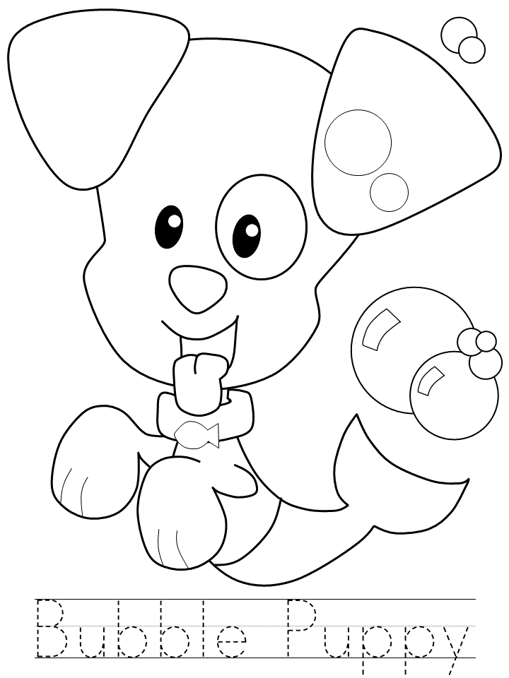 Bubble Guppies Coloring Pages TV Film bubble puppy trace Printable 2020 01644 Coloring4free