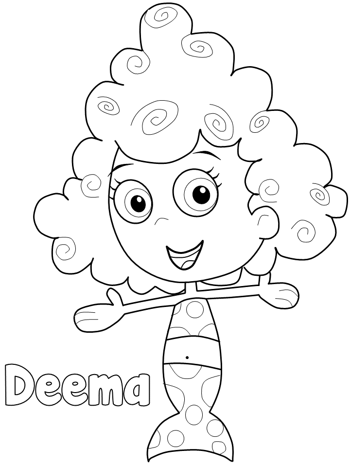 Bubble Guppies Coloring Pages TV Film deema titled Printable 2020 01654 Coloring4free