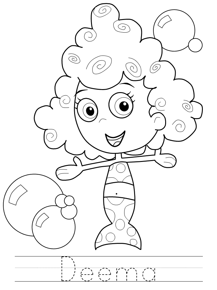 Bubble Guppies Coloring Pages TV Film deema trace Printable 2020 01655 Coloring4free