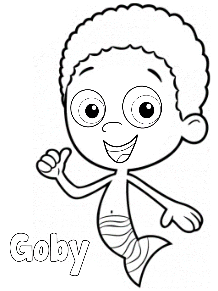 Bubble Guppies Coloring Pages TV Film goby titled Printable 2020 01678 Coloring4free