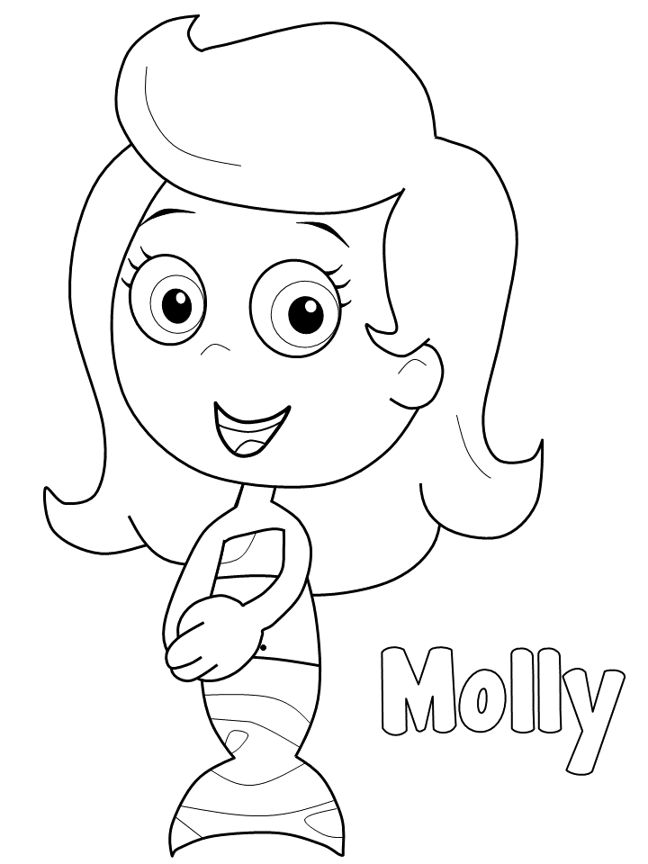 Bubble Guppies Coloring Pages TV Film molly titled Printable 2020 01690 Coloring4free
