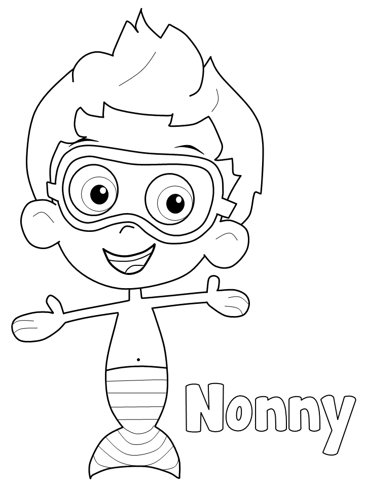 Bubble Guppies Coloring Pages TV Film nonny titled Printable 2020 01702 Coloring4free