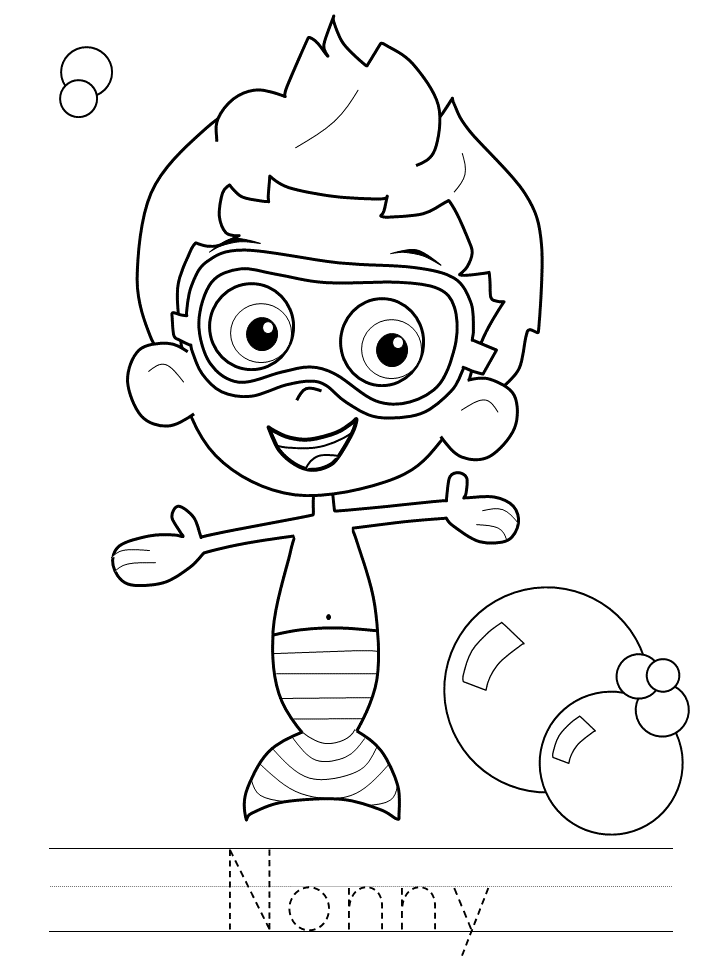 Bubble Guppies Coloring Pages TV Film nonny trace Printable 2020 01703 Coloring4free