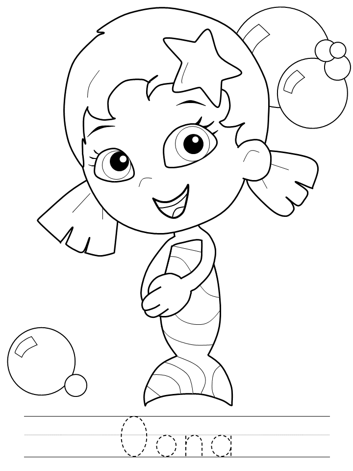 Bubble Guppies Coloring Pages TV Film oona trace Printable 2020 01709 Coloring4free