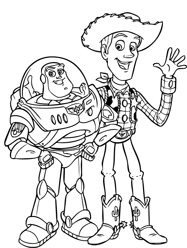 Buzz Lightyear Coloring Pages TV Film Buzz and Woody Printable 2020 01732 Coloring4free