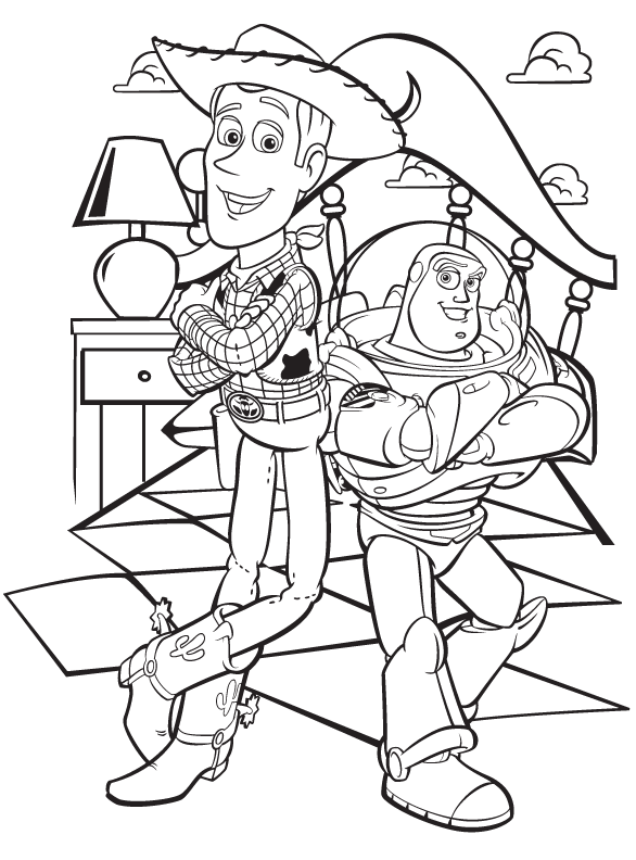 Buzz Lightyear Coloring Pages TV Film Woody and Buzz Printable 2020 01755 Coloring4free