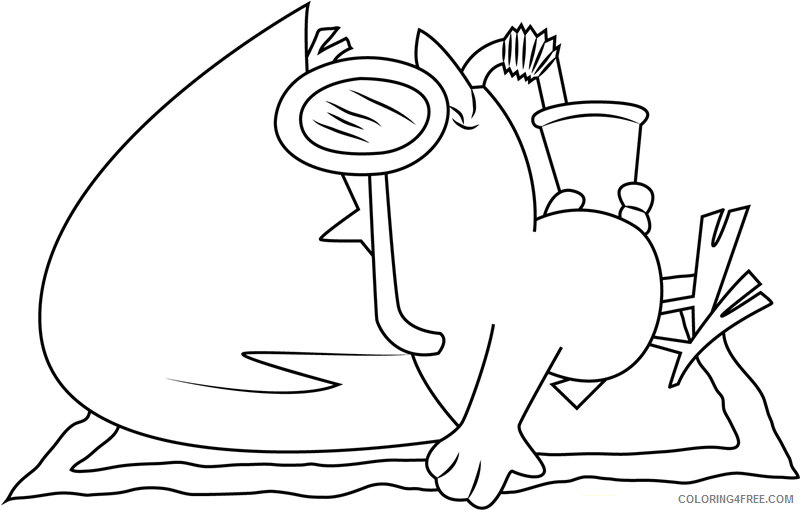 Calimero Coloring Pages TV Film calimero relaxing a4 Printable 2020 01761 Coloring4free