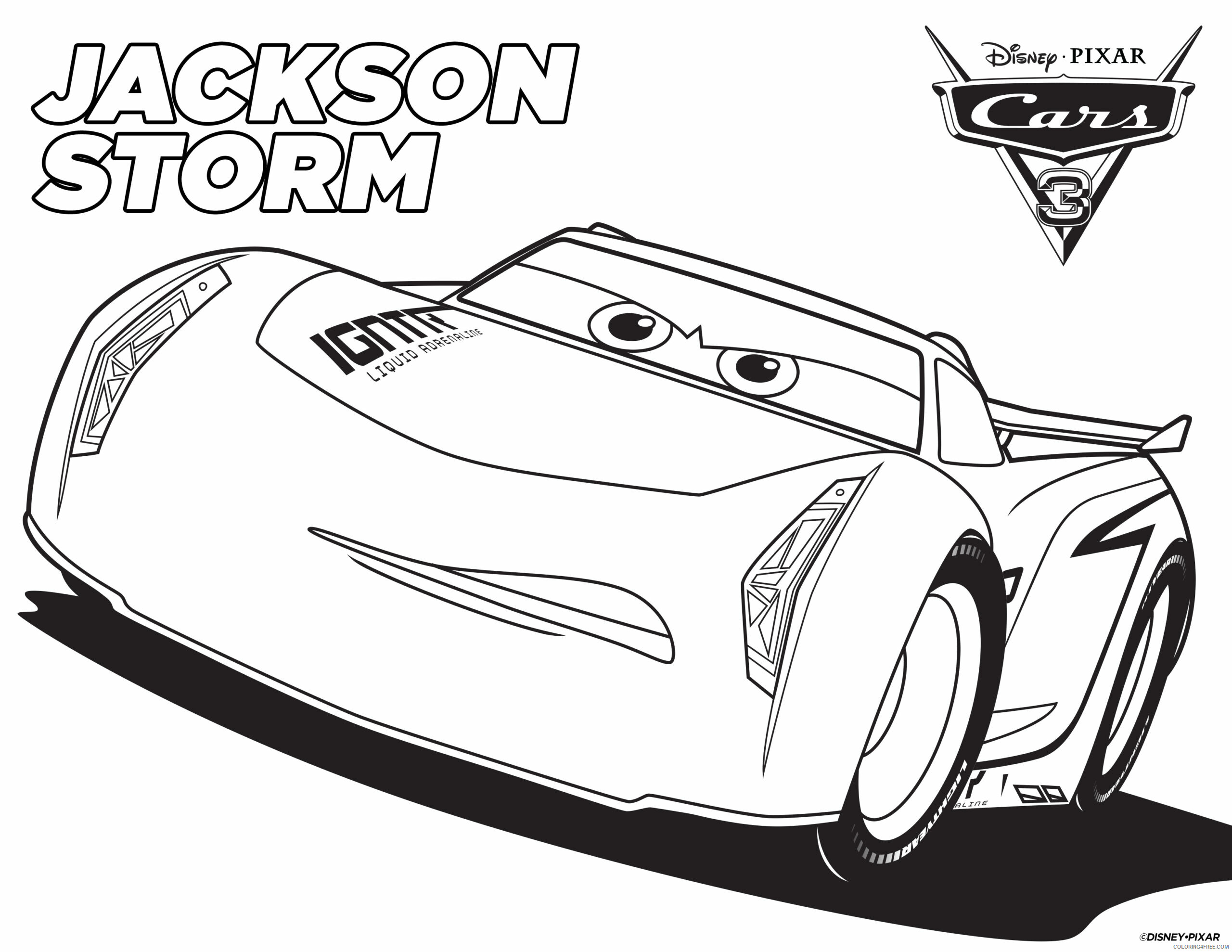 Cars Coloring Pages TV Film Cars Jackson Storm Printable 2020 01932 Coloring4free