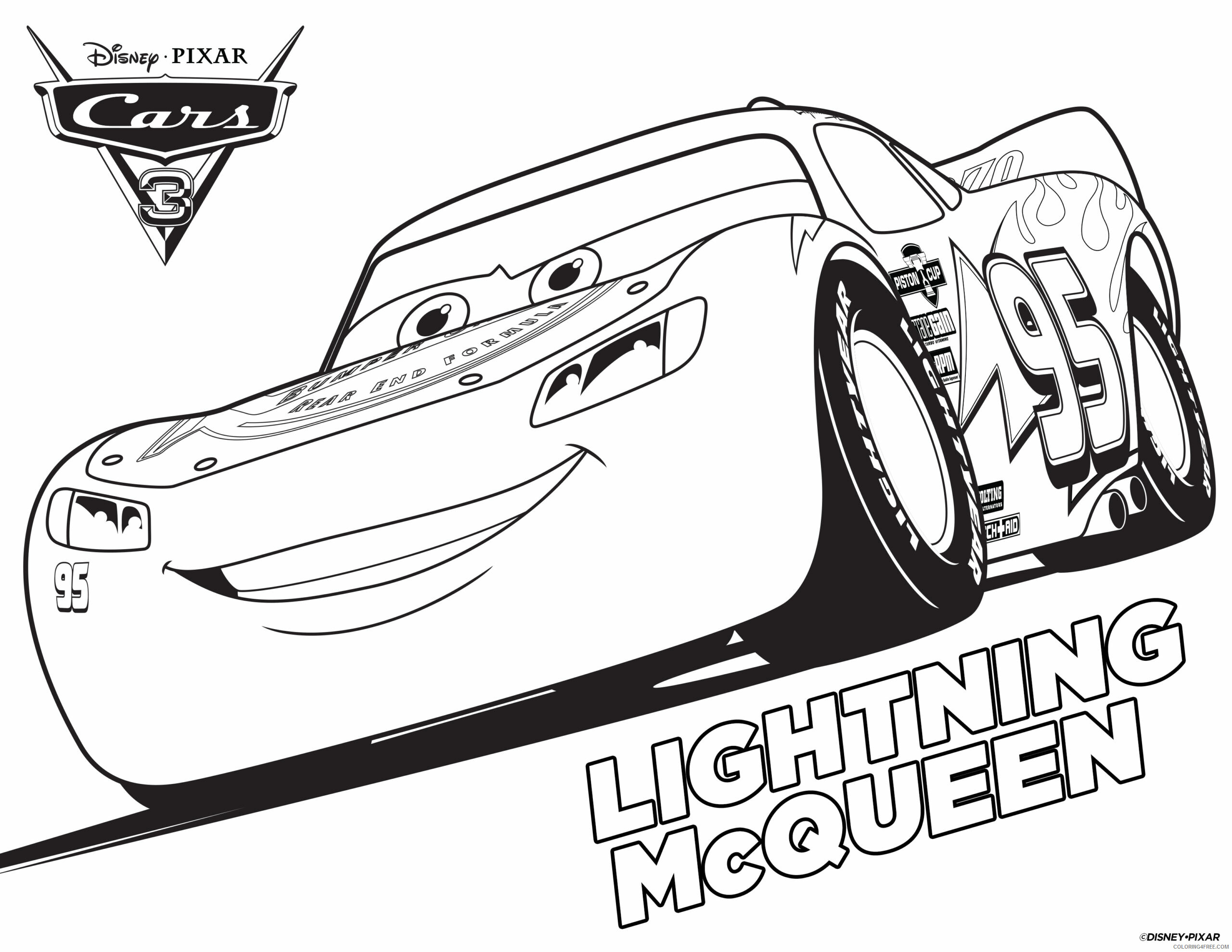 Cars Coloring Pages TV Film Cars Lightning McQueen Printable 2020 01933 Coloring4free