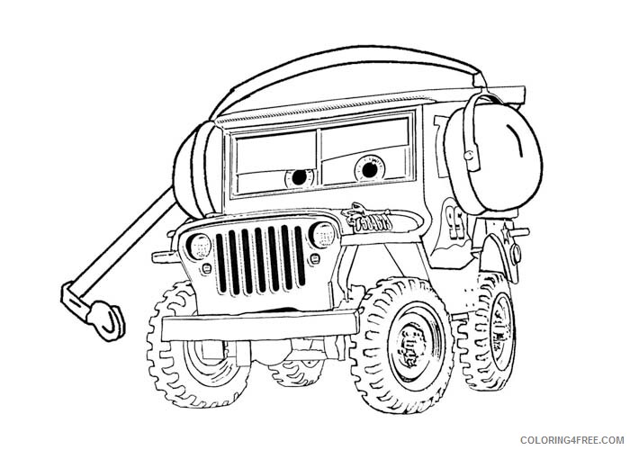 Cars Coloring Pages TV Film Cars Sergent Printable 2020 01951 Coloring4free
