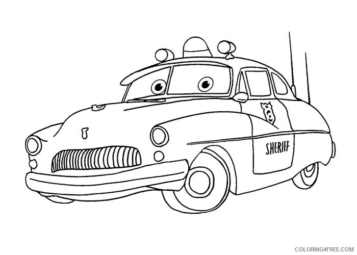 Cars Coloring Pages TV Film Cars Sheriff Printable 2020 01952 Coloring4free