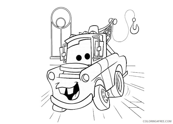 Cars Coloring Pages TV Film Cars Tow Mater Printable 2020 01954 Coloring4free