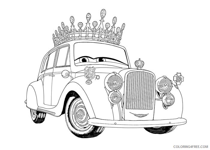 Cars Coloring Pages TV Film The Queen cars Printable 2020 01984 Coloring4free