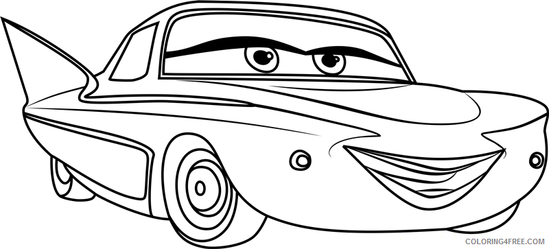Cars Coloring Pages TV Film flo from cars 31 Printable 2020 01778 Coloring4free