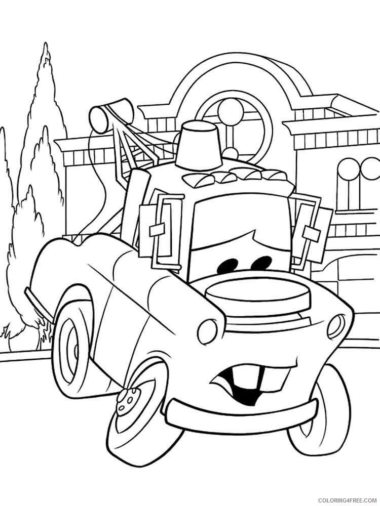 Cars Coloring Pages TV Film mater from cars 14 Printable 2020 01968 Coloring4free
