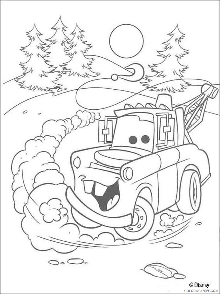 Cars Coloring Pages TV Film mater from cars 4 Printable 2020 01974 Coloring4free