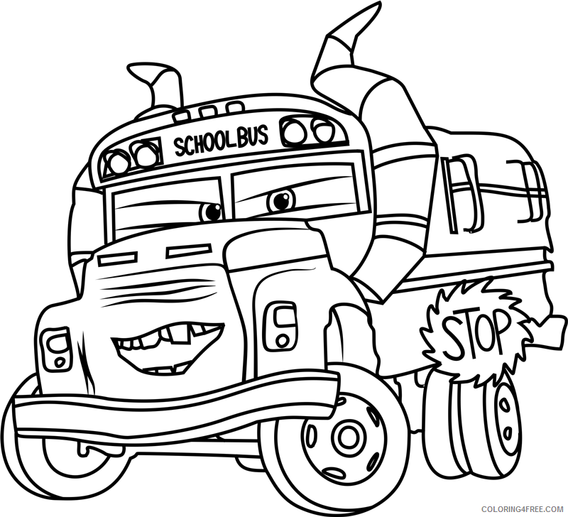 Cars Coloring Pages TV Film miss fritter from cars 31 Printable 2020 01776 Coloring4free