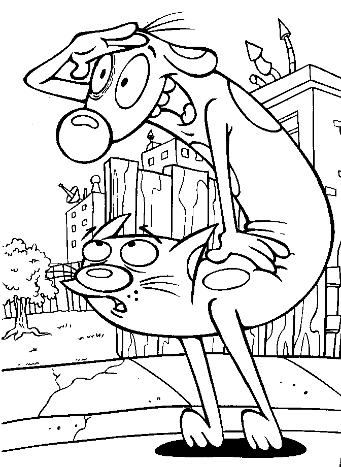 CatDog Coloring Pages TV Film catdog 2 Printable 2020 02043 Coloring4free