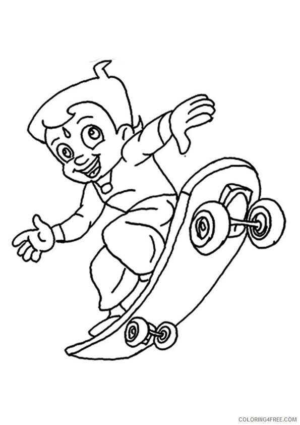 Chhota Bheem Coloring Pages TV Film bheem the chaser Printable 2020 02053 Coloring4free
