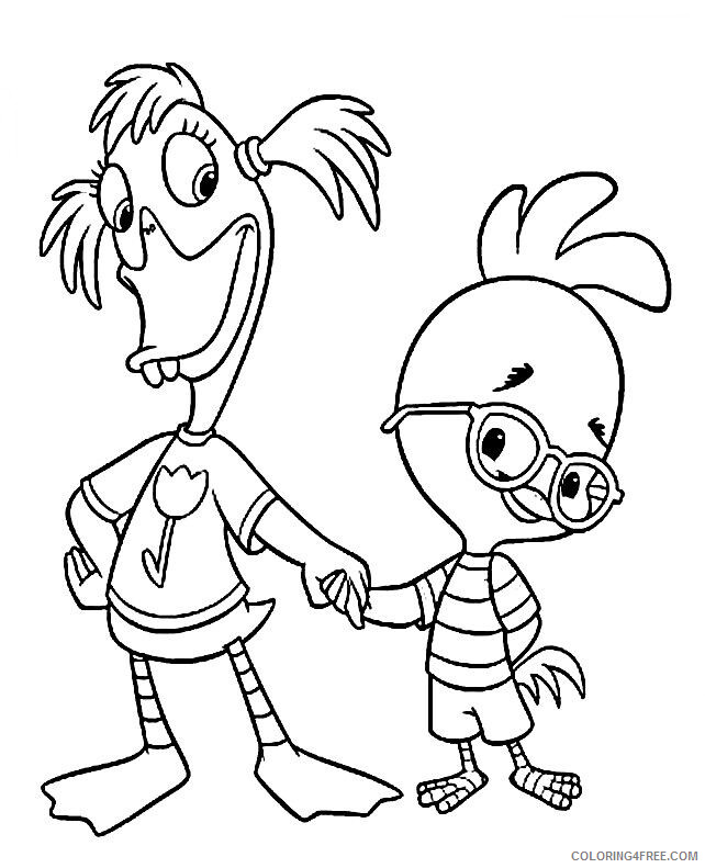 Chicken Little Coloring Pages TV Film Abbey and Chicken Little 2020 02068 Coloring4free