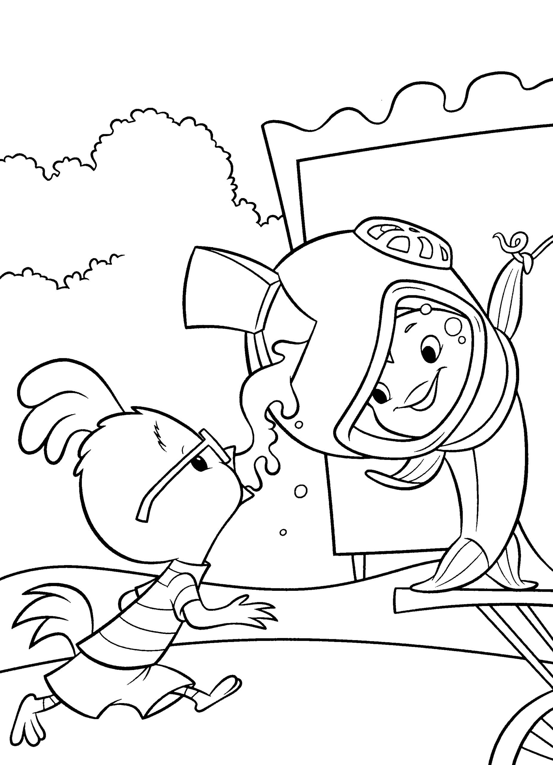 Chicken Little Coloring Pages TV Film Chicken Little Cute Printable 2020 02098 Coloring4free
