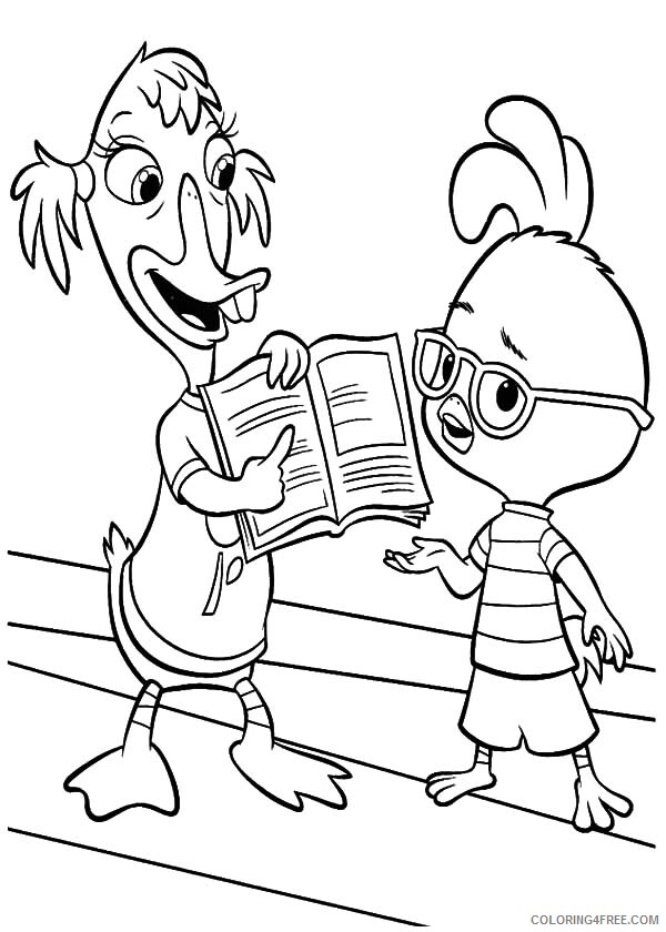 Chicken Little Coloring Pages TV Film Chicken Little and Abbey 2020 02069 Coloring4free