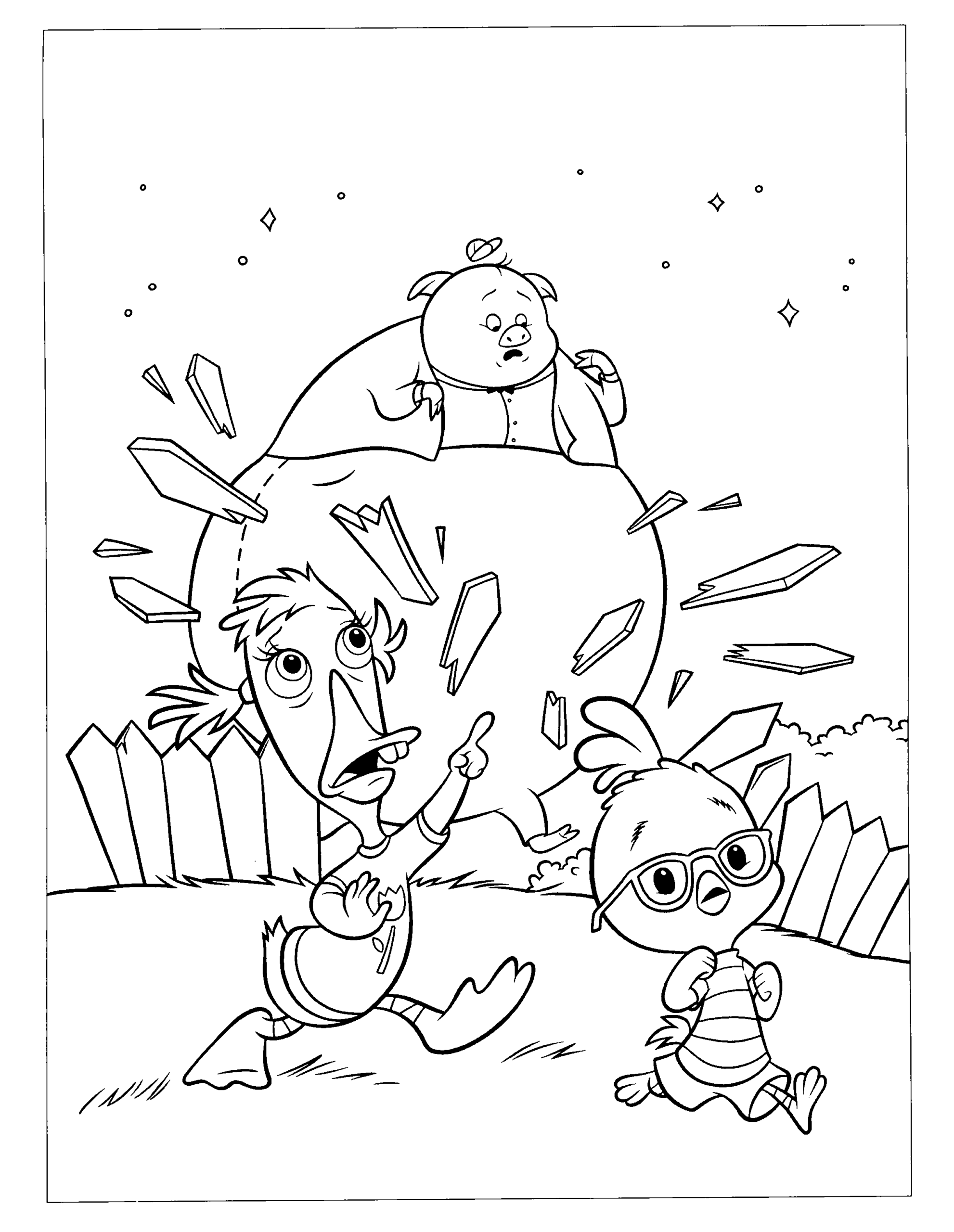 Chicken Little Coloring Pages TV Film chicken little 10 Printable 2020 02078 Coloring4free