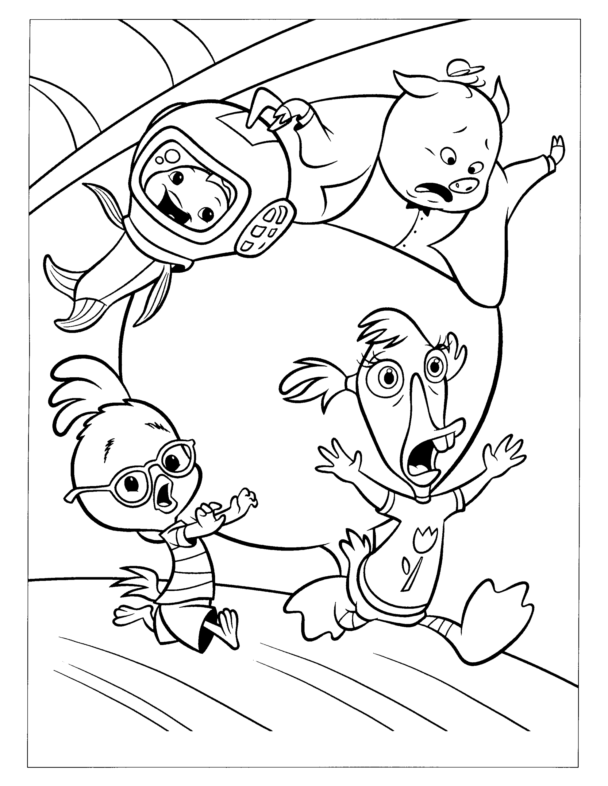 Chicken Little Coloring Pages TV Film chicken little 5 Printable 2020 02091 Coloring4free