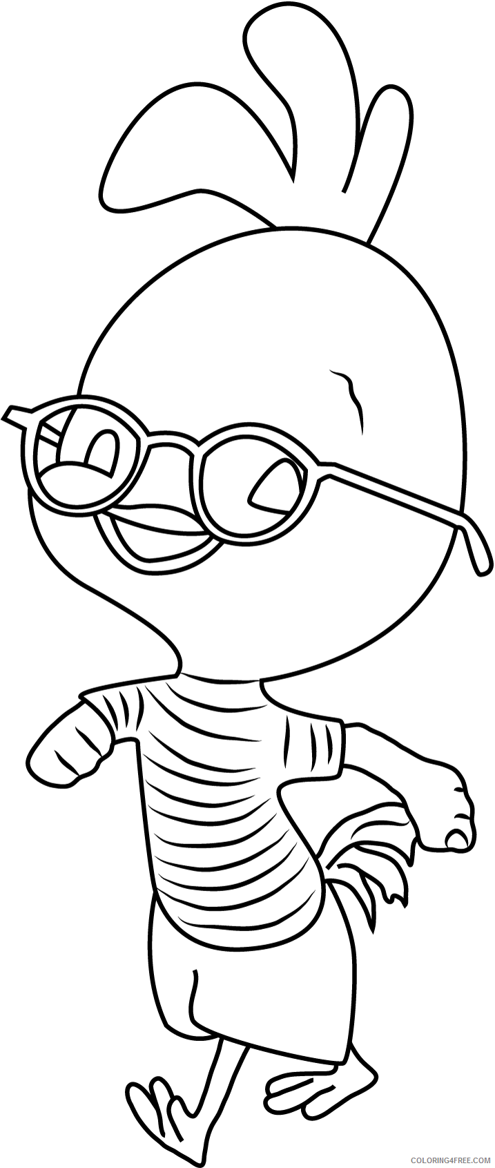 Chicken Little Coloring Pages TV Film chicken little walking 2020 02067 Coloring4free