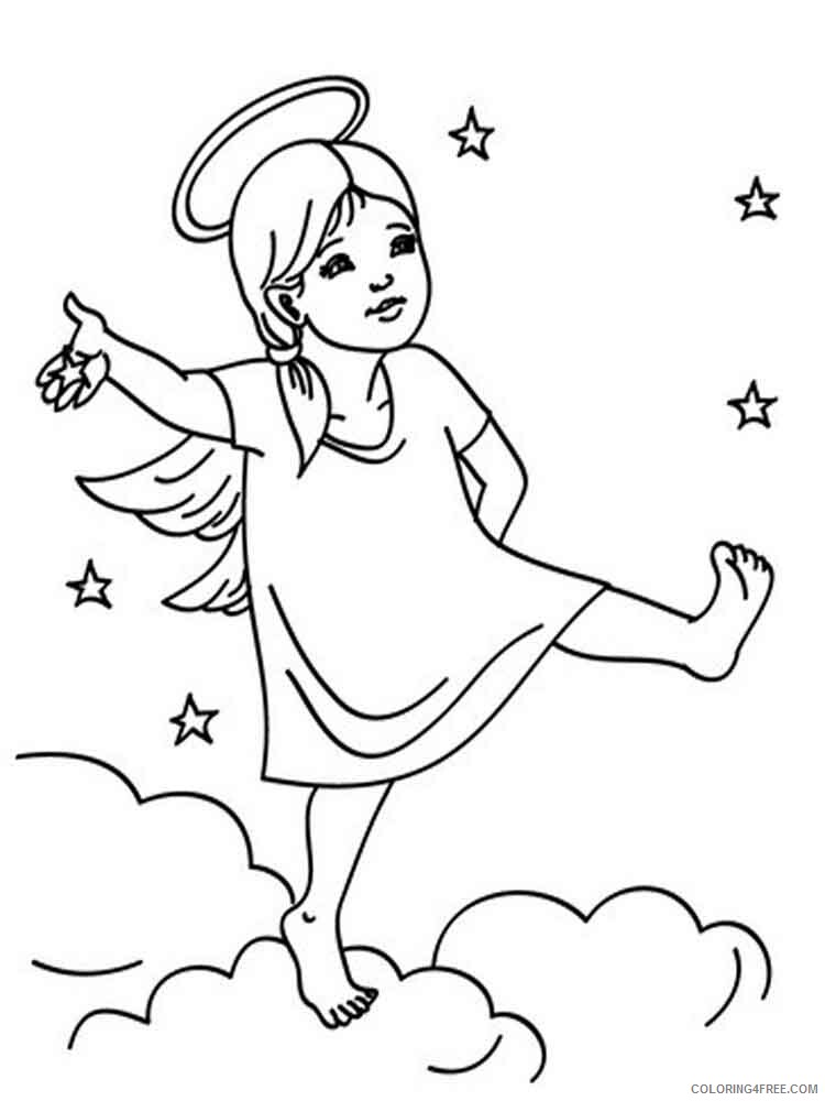 Christmas Angel Coloring Pages Printable 2020 135 Coloring4free