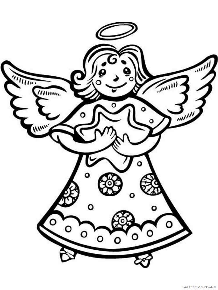 Christmas Angel Coloring Pages Printable 2020 136 Coloring4free