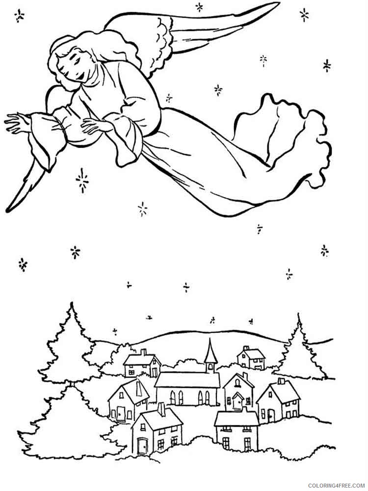 Christmas Angel Coloring Pages Printable 2020 137 Coloring4free
