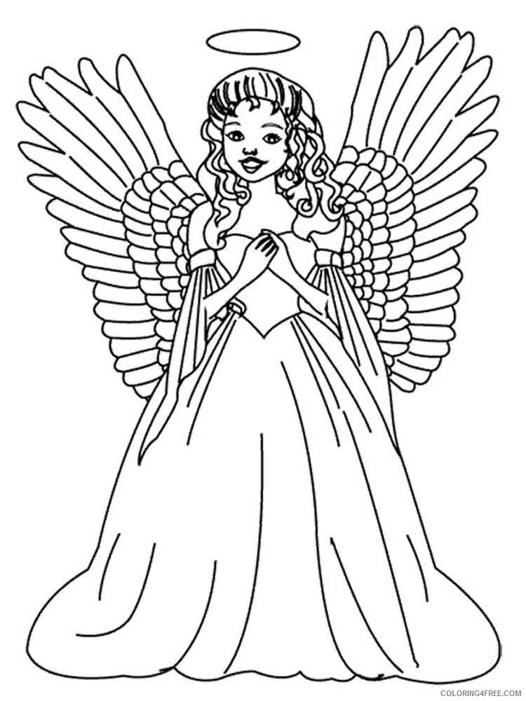 Christmas Angel Coloring Pages Printable 2020 139 Coloring4free