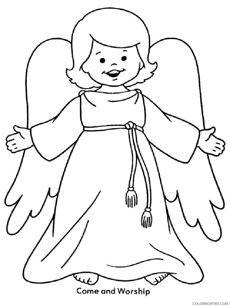 Christmas Angel Coloring Pages Printable 2020 141 Coloring4free