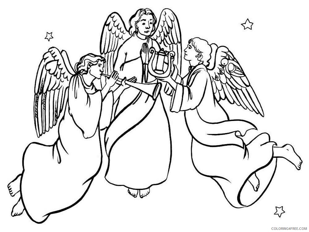 Christmas Angel Coloring Pages Printable 2020 142 Coloring4free