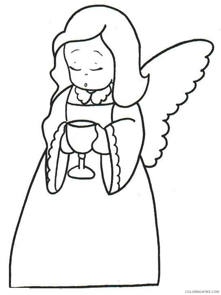 Christmas Angel Coloring Pages Printable 2020 143 Coloring4free