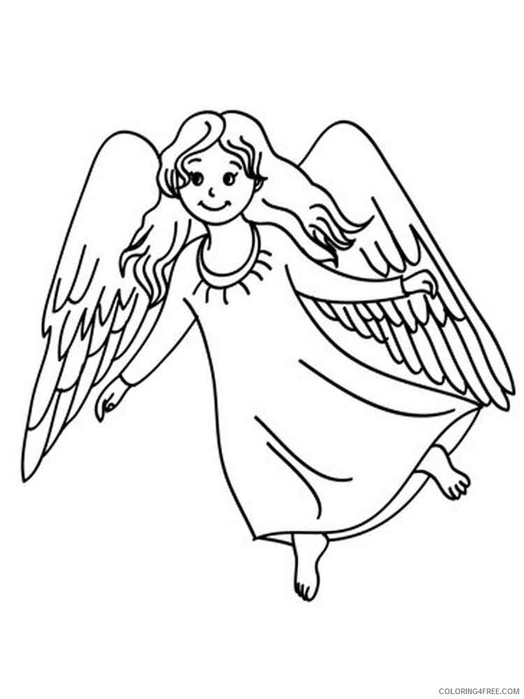 Christmas Angel Coloring Pages Printable 2020 145 Coloring4free