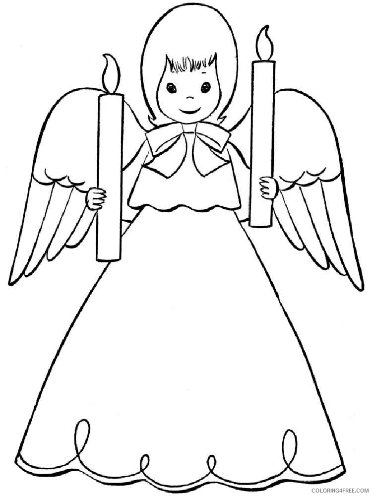 Christmas Angel Coloring Pages Printable 2020 146 Coloring4free