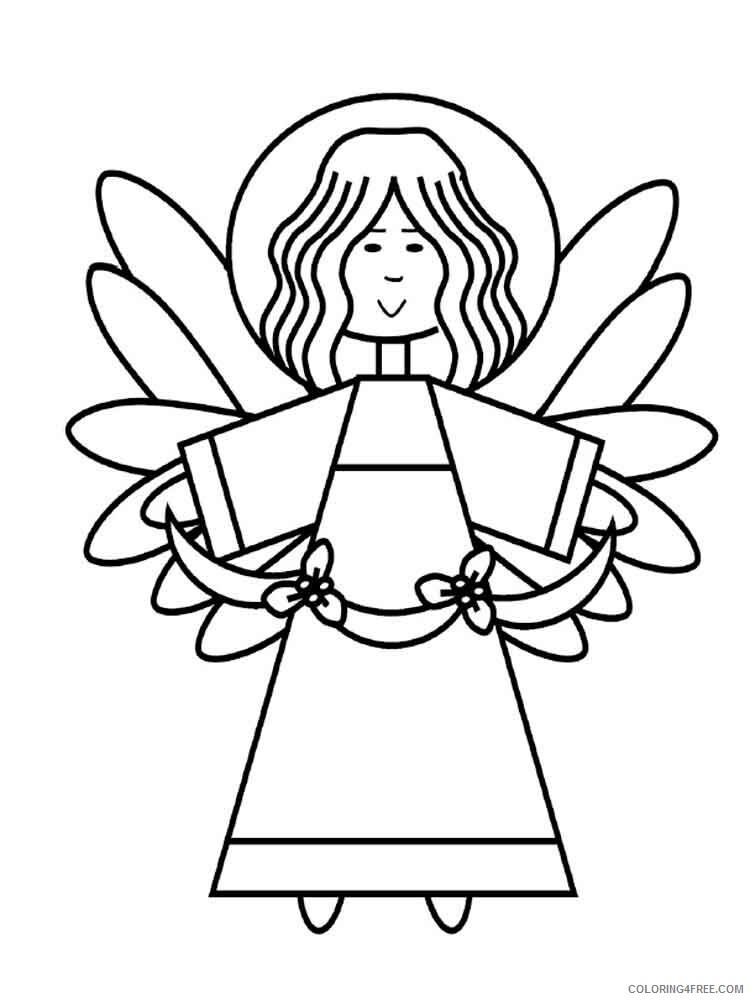 Christmas Angel Coloring Pages Printable 2020 148 Coloring4free