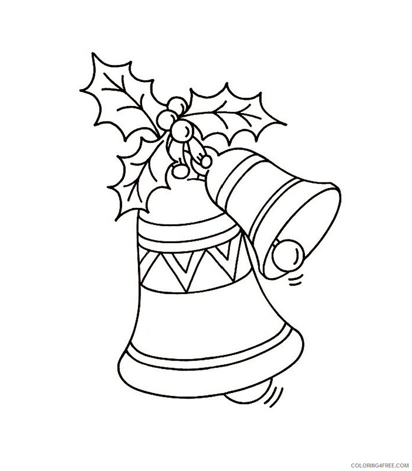 Christmas Bells Coloring Pages Christmas Bell Printable 2020 150 Coloring4free