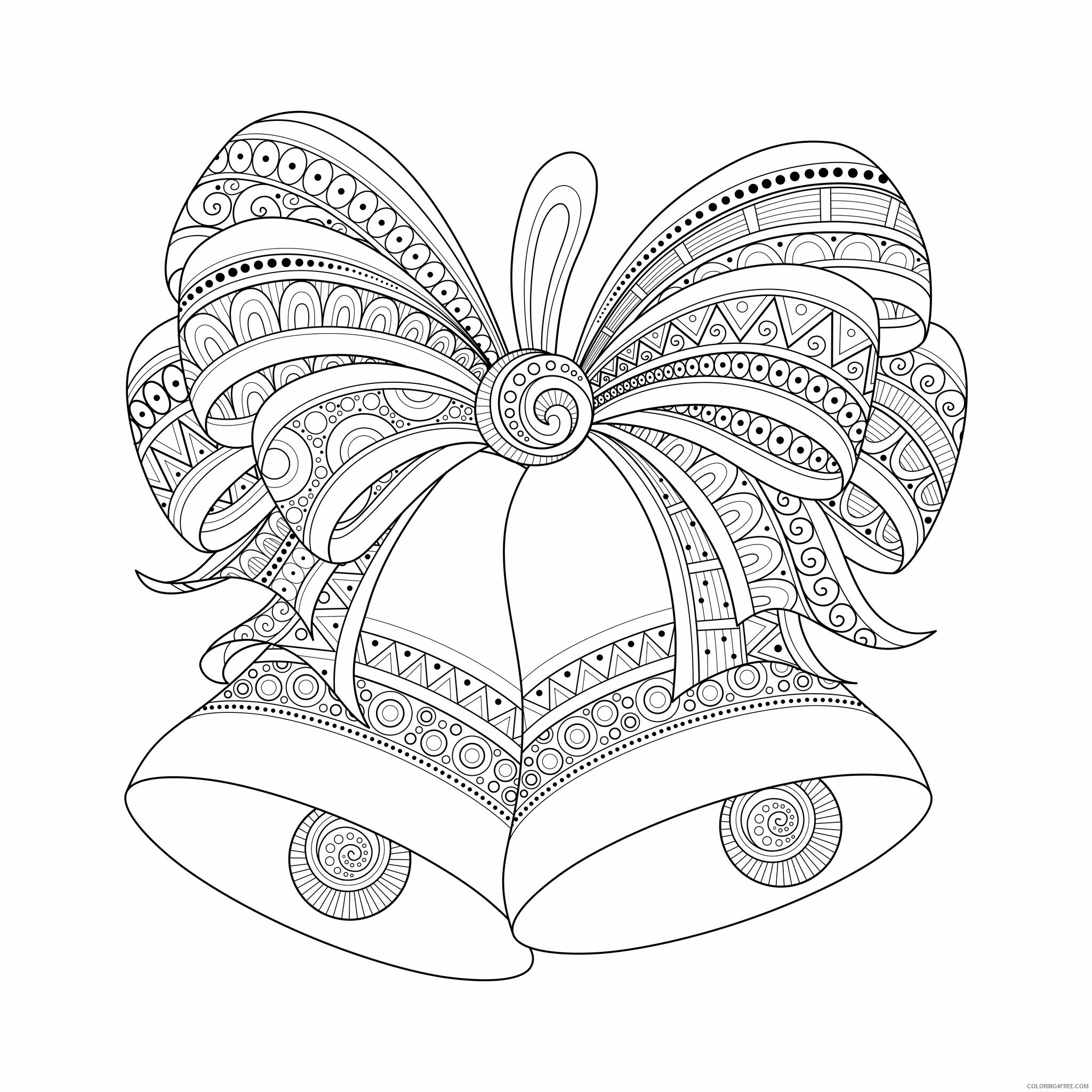 Christmas Bells Coloring Pages Christmas Bells Printable 2020 154 Coloring4free