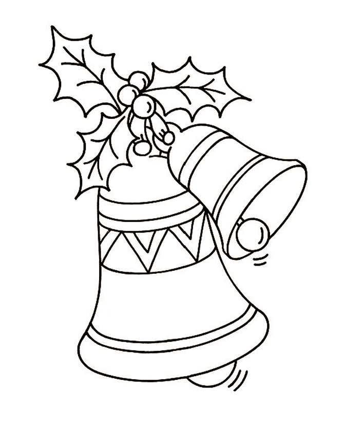Christmas Bells Coloring Pages Holly and Bell Christmas Printable 2020 163 Coloring4free