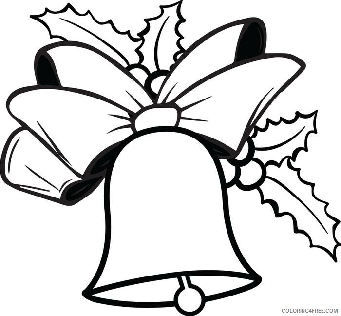 Christmas Bells Coloring Pages Holly and Bell Christmas Printable 2020 164 Coloring4free