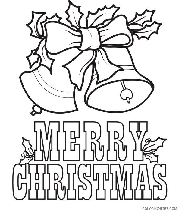 Christmas Bells Coloring Pages Merry Christmas Bells Printable 2020 166 Coloring4free