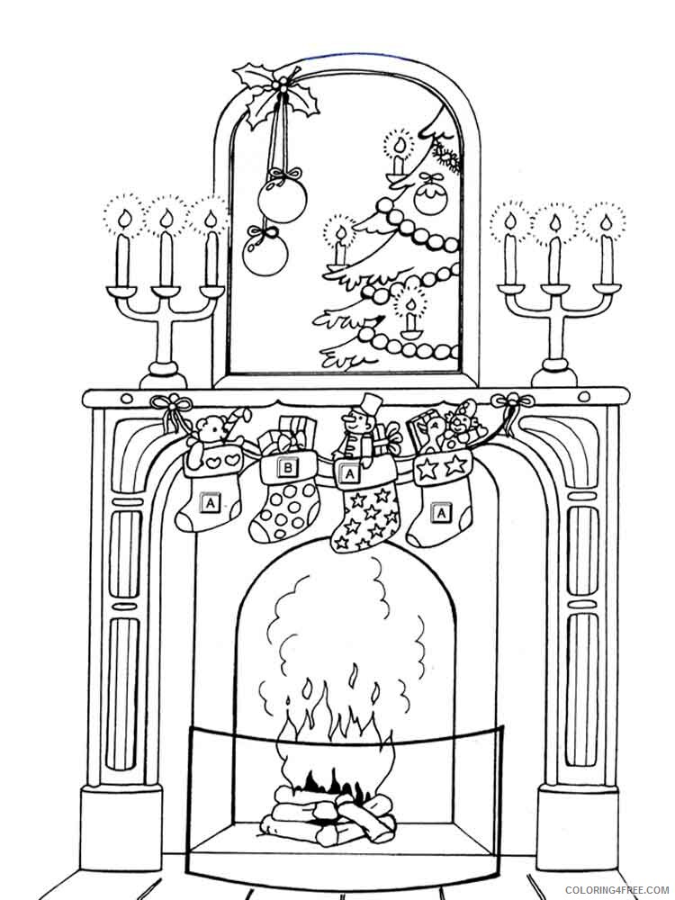 Christmas Chimneys Coloring Pages Printable 2020 170 Coloring4free