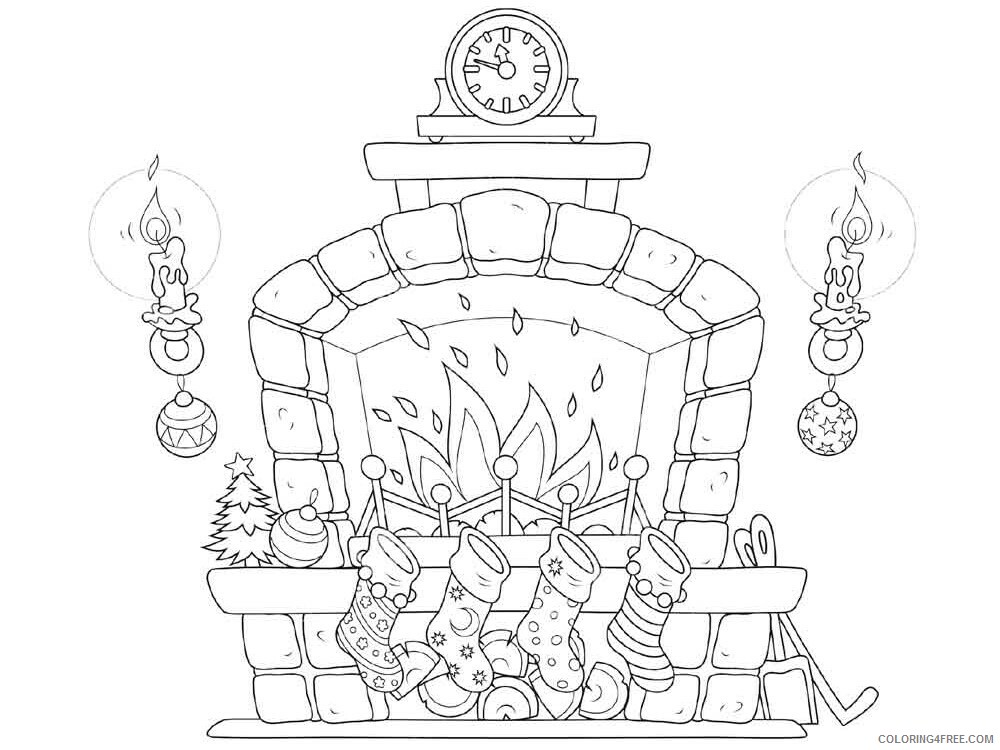 Christmas Chimneys Coloring Pages Printable 2020 178 Coloring4free