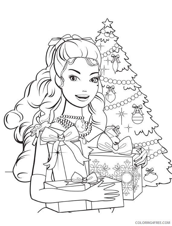 Christmas Coloring Pages Barbie Christmas Printable 2020 002 Coloring4free