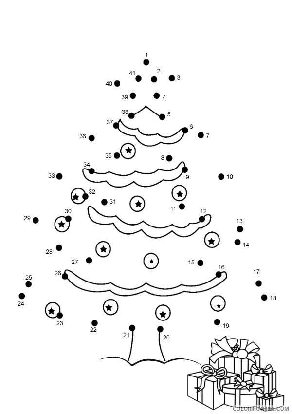 Christmas Coloring Pages Christmas Connect the Dots Printable 2020 036 Coloring4free