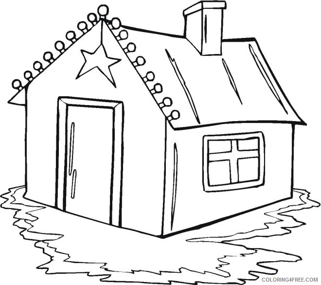 Christmas Coloring Pages Christmas House Printable 2020 046 Coloring4free