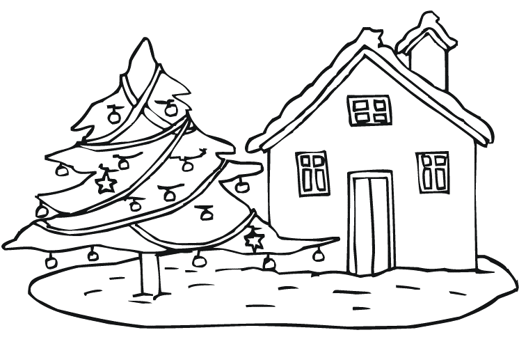 Christmas Coloring Pages Christmas House Printable 2020 047 Coloring4free